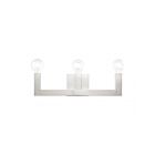 Livex Lighting 16813-91 Solna 3-Lights 180W Nickel brossé Luminaire de vanité