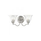 Livex Lighting 16932-91 Moreland 2-Lights 120W Nickel brossé Luminaire de vanité