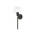 Livex Lighting Downtown 16971-07 60W 1-Lumière Bronze avec accents de laiton antique Applique Murale