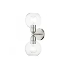 Livex Lighting 16972-91 Downtown 2-Lights 120W Nickel brossé Luminaire de vanité