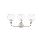 Livex Lighting 16973-91 Downtown 3-Lights 180W Nickel brossé Luminaire de vanité