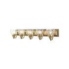 Livex Lighting Birmingham 17075-01 5-Lumières 500W Laiton antique Luminaire de vanité