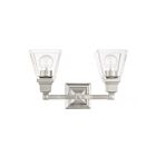 Livex Lighting 17172-91 Mission 2-Lights 200W Nickel brossé Luminaire de vanité