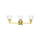 Livex Lighting 17173-02 Mission 3-Lights 300W Laiton poli Luminaire de vanité
