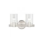 Livex Lighting 17232-91 Munich 2-Lights 120W Nickel brossé Luminaire de vanité
