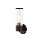 Livex Lighting Banca 17281-07 60W 1-Lumière Bronze avec accents de laiton antique Applique Murale