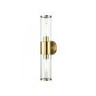 Livex Lighting 17282-01 Banca 2-Lights 120W Laiton antique Luminaire de vanité