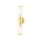 Livex Lighting 17282-12 Banca 2-Lights 120W Laiton satiné Luminaire de vanité