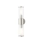 Livex Lighting 17282-91 Banca 2-Lights 120W Nickel brossé Luminaire de vanité