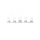 Livex Lighting 17315-91 Carson 5-Lights 300W Nickel brossé Luminaire de vanité