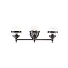Livex Lighting 17413-46 Oldwick 3-Lights 225W Chrome noir poli Luminaire de vanité