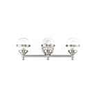 Livex Lighting 17413-91 Oldwick 3-Lights 225W Nickel brossé Luminaire de vanité