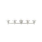 Livex Lighting 17415-91 Oldwick 5-Lights 375W Nickel brossé Luminaire de vanité
