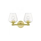 Livex Lighting 17472-12 Willow 2-Lights 120W Laiton satiné Luminaire de vanité