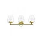 Livex Lighting 17473-02 Willow 3-Lights 180W Laiton poli Luminaire de vanité