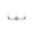 Livex Lighting 17473-91 Willow 3-Lights 180W Nickel brossé Luminaire de vanité