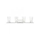 Livex Lighting 17624-05 Cityview 4-Lights 240W Chrome poli Luminaire de vanité