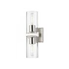 Livex Lighting 18032-91 Clarion 2-Lights 120W Nickel brossé Luminaire de vanité