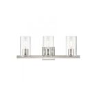 Livex Lighting 18033-91 Clarion 3-Lights 180W Nickel brossé Luminaire de vanité