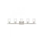 Livex Lighting 18035-91 Clarion 5-Lights 300W Nickel brossé Luminaire de vanité