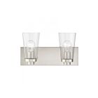 Livex Lighting 18182-91 Cityview 2-Lights 120W Nickel brossé Luminaire de vanité