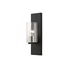 Livex Lighting Zurich 18471-04 100W 1-Lumière Noir avec accents de nickel brossé Applique Murale