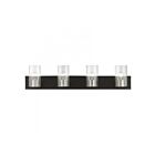 Livex Lighting 18474-04 Zurich 4-Lights 400W Noir avec accents en nickel brossé Luminaire de vanité