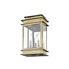 Livex Lighting 2016-01 Princeton 2-lumières 120W Laiton antique Lanterne murale d'extérieur