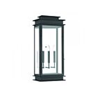 Livex Lighting 20208-04 Princeton 3-lumières 180W Noir Lanterne murale d'extérieur