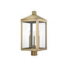 Livex Lighting Nyack 20586-01 3-Lumières 180W Laiton antique Lanterne de poteau extérieure
