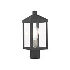 Livex Lighting Nyack 20590-76 1-Lumière 100W Gris Scandinave Lanterne de poteau extérieure