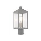 Livex Lighting Nyack 20590-80 1-Lumière 100W Gris nordique Lanterne de poteau extérieure