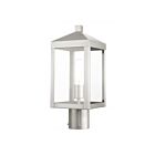 Livex Lighting Nyack 20590-91 1-Lumière 100W Nickel brossé Lanterne de poteau extérieure