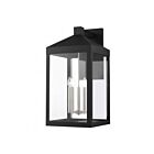 Livex Lighting 20598-04 Nyack 5-lumières 300W Noir avec bougie en nickel brossé Lanterne murale d'extérieur