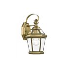 Livex Lighting 2061-01 Georgetown 1-lumière 60W Laiton antique Lanterne murale d'extérieur