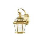 Livex Lighting 2061-02 Georgetown 1-lumière 60W Laiton poli Lanterne murale d'extérieur