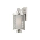 Livex Lighting 20682-91 Nottingham 1-lumière 60W Nickel brossé Lanterne murale d'extérieur