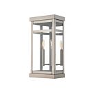 Livex Lighting 20704-91 Hopewell 2-lumières 120W Nickel brossé Lanterne murale d'extérieur