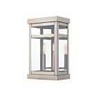 Livex Lighting 20705-91 Hopewell 2-lumières 120W Nickel brossé Lanterne murale d'extérieur