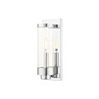 Livex Lighting 20721-05 Hillcrest 1-lumière 60W Chrome poli Lanterne murale d'extérieur