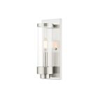 Livex Lighting 20721-91 Hillcrest 1-lumière 60W Nickel brossé Lanterne murale d'extérieur