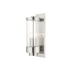 Livex Lighting 20724-91 Hillcrest 3-lumières 120W Nickel brossé Lanterne murale d'extérieur