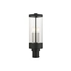 Livex Lighting Hillcrest 20728-14 3-Lumières 120W Noir texturé Lanterne de poteau extérieure