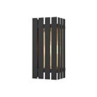 Livex Lighting 20752-04 Greenwich 1-lumière 100W Noir avec accents en laiton satiné Lanterne murale d'extérieur