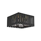 Livex Lighting Greenwich 20754-04 4-Lumières 160W Noir avec accents de laiton satiné Plafonnier