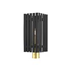Livex Lighting Greenwich 20756-04 1-Lumière 100W Noir avec accents de laiton satiné Lanterne de poteau extérieure