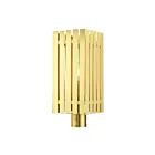 Livex Lighting Greenwich 20756-12 1-Lumière 100W Laiton satiné Lanterne de poteau extérieure