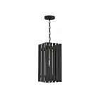 Livex Lighting 20757-04 Greenwich 1-Lumière 100W Noir avec accents en laiton satiné Luminaire Suspendu extrieur