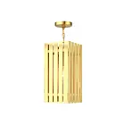 Livex Lighting 20757-12 Greenwich 1-Lumière 100W Laiton satiné Luminaire Suspendu extrieur
