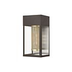 Livex Lighting 20762-07 Franklin 1-lumière 100W Bronze avec bougie or doux et réflecteur en acier inoxydable nickel brossé Lanterne murale d'extérieur